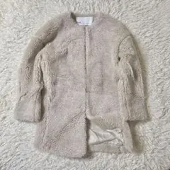 ノーカラージャケット ボア