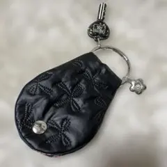 ハンドメイド=大きなカラビナ付キーケース・キャスキッドソン花