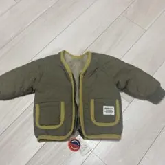 beams miniリバーシブルジャケット オリーブグリーン ベージュ