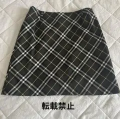 美品 BURBERRY BLUE バーバリー ブルーレーベル チェック スカート