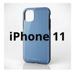 iPhone 11 TOUGH SLIM ブルー リング付き