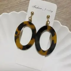 #40 ハンドメイド♡べっ甲風イヤリングorピアス
