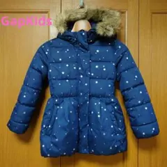 Gap　Kids　ファー付ダウンコート　ネイビー　120