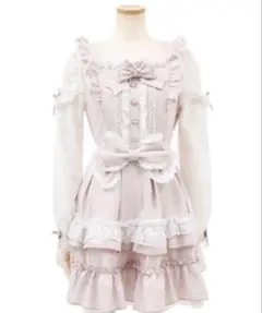 LIZLISA ティアラリボンティアードワンピース ピンク