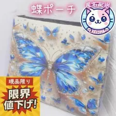 ラスト①【匿名配送】蝶のポーチ　新品　不思議　バタフライ　チョウ　コスメ
