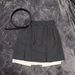 SNIDEL　ヘムシャツミニスカート　黒　Sサイズ