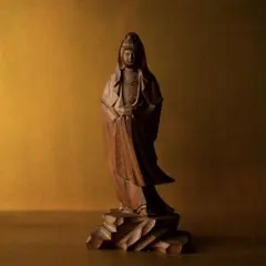 【特級聖具】観音菩薩木彫像 歴史秘仏 曰く付き 縁起物 呪物