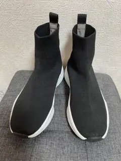 美品　+diana プラスダイアナ　黒　スニーカーブーツ　厚底ブーツ　22.5