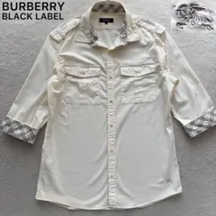 BURBERRY バーバリー ブラックレーベル ミリタリー シャツ ノバチェックのサムネイル