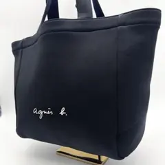 A665【美品 軽量】アニエスベー トートバッグ ネオプレーム 黒 男女兼用