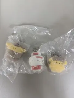 サンリオ マスコットキーホルダー 3点セット ハローキティ ポムポムプリン
