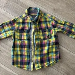 チェック柄コットンシャツ 80cm ミキハウス　ダブルビー