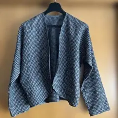 専用　　/麻絹✨ヨーガンレール シルクリネン ドレープロングカーディガン 羽織り ヨーガンレール リネン シルク 刺繍 デザイン ロングカーディガン 羽織 トップス