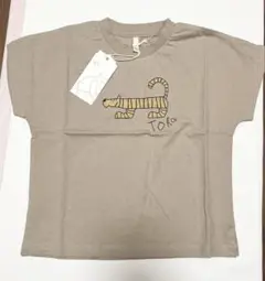 Tora ベージュ トラ柄Tシャツ 　120cm