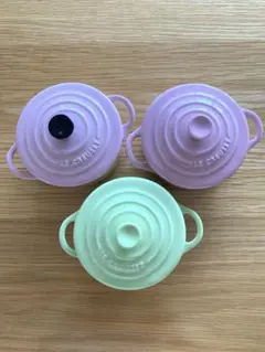 ル・クルーゼ ミニマルミット 12cm ローズクォーツ＆コットン ペア