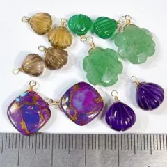 サービス品＊天然石のチャームアソートo76