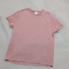ZARA リブ編みピンクTシャツ フェード L