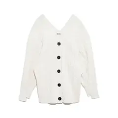 SNIDEL スナイデル　ケーブルニット カーディガン F アイボリー 美品