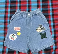 ミッキーマウス デニムハーフパンツ