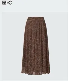 ユニクロUNIQLC シフォンプリーツロングスカート　ウエストゴム　ペイズリー柄のサムネイル