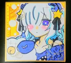 魔法少女ノ魔女裁判　まのさば　夏目アンアン 色紙 手描きイラスト