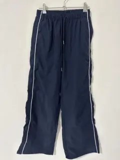 サイドラインパンツ　ジョガーパンツ　ジャージ　ネイビー　青　ブルー