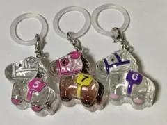 競走馬 アクリルキーホルダー 3個セット