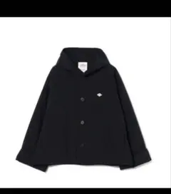 DANTON フード付きジャケット ブラック 34 ピーチタフタ　ダウン