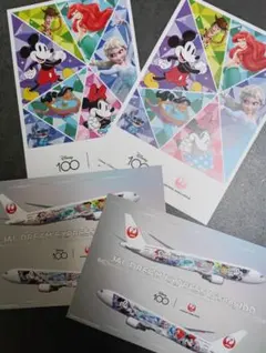 JAL ディズニー100周年記念ポストカードセット