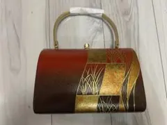 和装用バッグ 赤と金のグラデーション