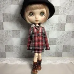 ブライスアウトフィット♡ウールチェックステンカラージャケットセットアップ