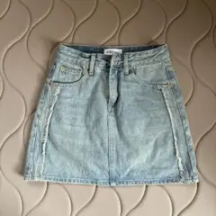デニムミニスカート ライトブルー