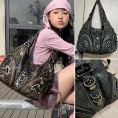 新品❤定価￥18512❤ y2k angel kiss ショルダーバッグ カーキ
