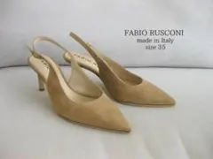 ファビオルスコーニ パンプス スエード35 ベージュ ヒールサンダル イタリア製のサムネイル