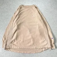 Champion リバースウィーブ スウェット ピンク ベージュ オーバーサイズ