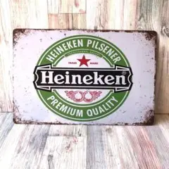 ブリキ看板☆ HEINEKEN ハイネケン 白 379