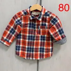 お値下げ　H&M ベビー　長袖チェックシャツ 80サイズ