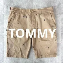 TOMMY トミー メンズ ハーフパンツ ショートパンツ 刺繍 M ベージュ