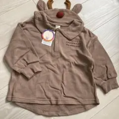 teteatete テータテート　トナカイ 襟付きトレーナー　ブラウン　茶色