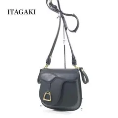 ☆良品☆ ITAGAKI イタガキ レザー ショルダーバッグ フラップ サドルのサムネイル