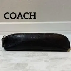 COACH コーチ ペンケース レザーブラック 筆箱のサムネイル