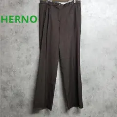 HERNO ブラウン　美脚パンツ　大きいサイズ