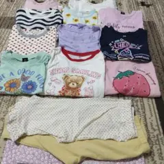 キッズ用カラフルプリントTシャツセット