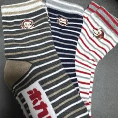 新品♡ホカロン　おさるのジョージ　3足セット 靴下　ソックス