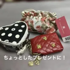 ハート、花、キルティングのポーチ３種セット