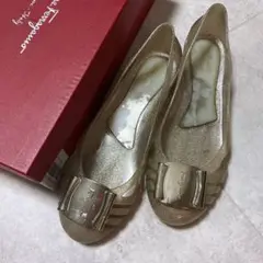 【美品】フェラガモ ラバーシューズ BERMUDAバミューダ 5 FERRAGAMO フェラガモ ラバーシューズ レディース Salvatore