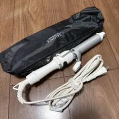 SALONIA 旅行向けコンパクト カールヘアアイロン ホワイト 収納ケース付き