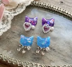 No.3381 /失われた野生ねこ ホロラメ ハンドメイド パーツ チャーム
