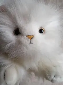 ねこのぬいぐるみ　リアル　レトロ リアルシリーズ 日本製 リアルな猫のぬいぐるみ 58cm (クロネコL目明き