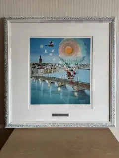 藤城清治　リトグラフ 藤城清治「夢がとぶ(S)」リトグラフ :: 絵画買取・販売 - シバヤマ